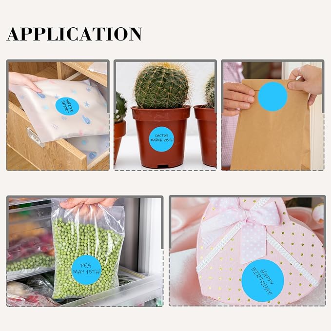 2 Inch Sky-Blue Circle Stickers 500 Pcs, Permanent Color Coding Dots - Image 7