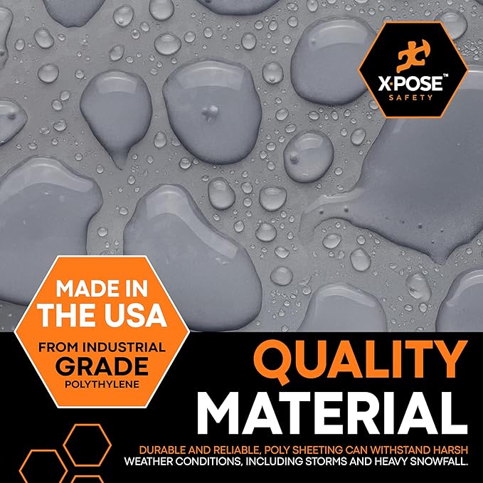 Xpose Safety Clear Plastic Sheeting – 12' x 100' Rolls – Heavy Duty 5.2 Mil - Image 6