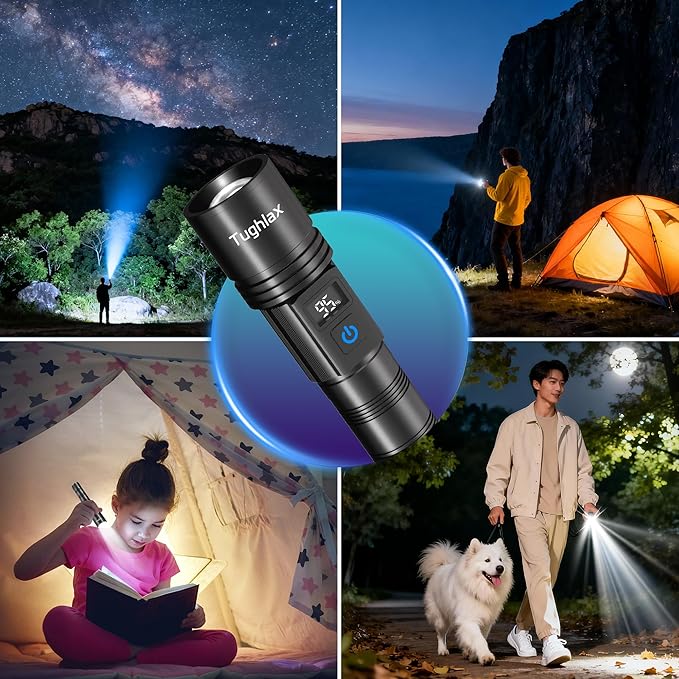 Rechargeable Flashlights 2 Pack, Super Bright Flash Light High Lumens 9900LX - Image 9