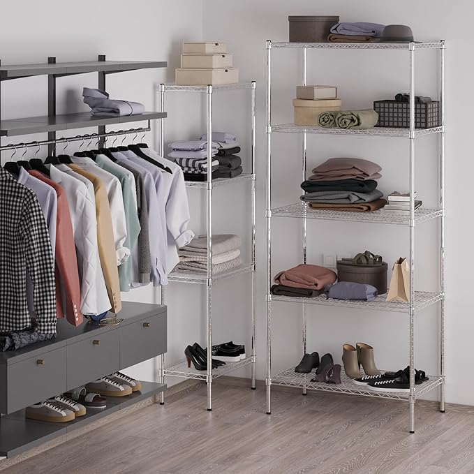 21" Deep x 36" Wide x 86" Height Wire Shelving Kit | 5-Tier | NSF Commercial - Image 5