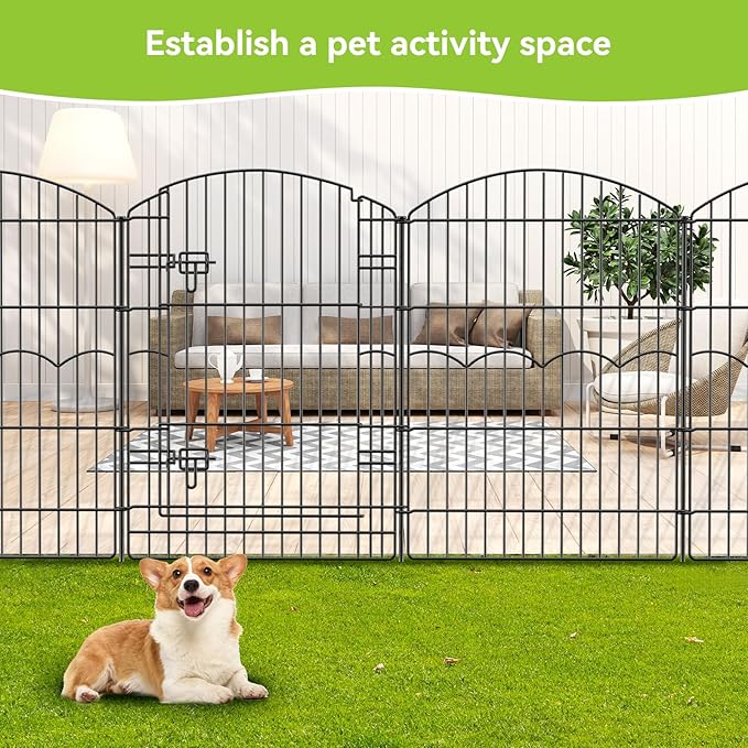 Decorative Garden Fence 6 Panels 14.8ft×38in No Dig Animal Barrier Fencing - Image 7
