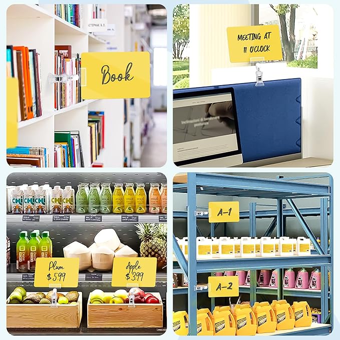 Mlici 12pcs Sign Clips for Display, 4.1x5.8 Inches Retail Sign Holder - Image 7