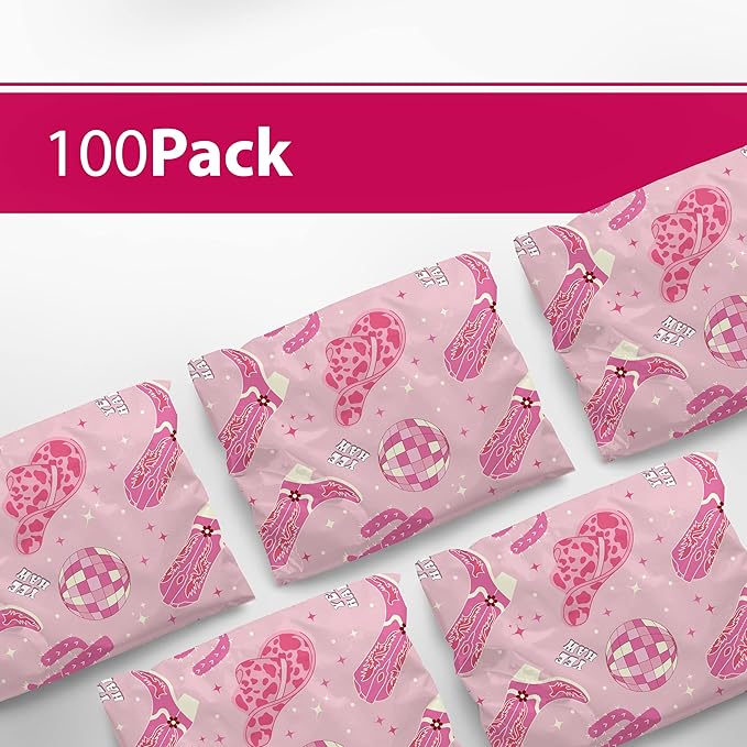 6x9 Poly Mailers – Disco Cowgirl – Waterproof, Tear-Resistant Shipping Bags - Image 4
