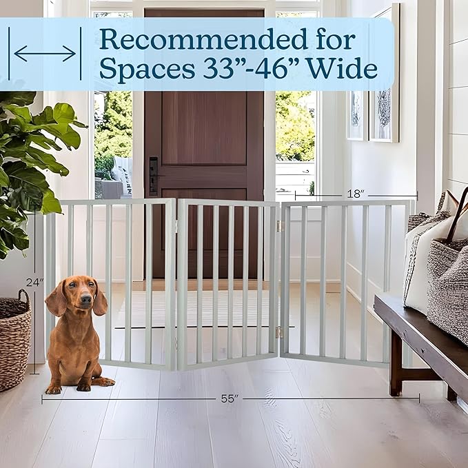 Pet Gate - 3-Panel Indoor Foldable Dog Fence - Image 5