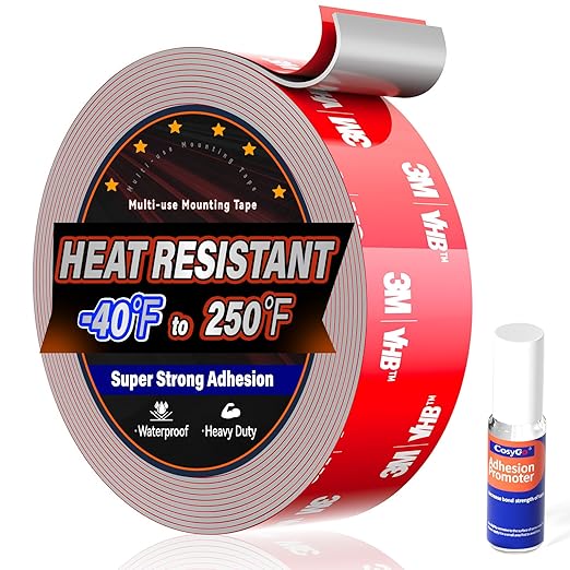 Double Sided Tape Heavy Duty Made of 3M VHB, 15FT Outdoor Heat Resistant by CosyGO