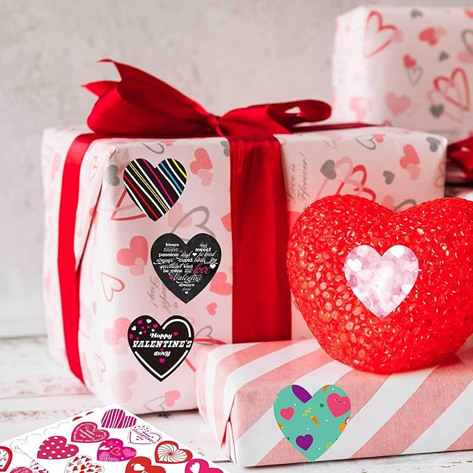 100-200pcs Custom Stickers Labels HeartPersonalized Stickers Wedding Favor - Image 3