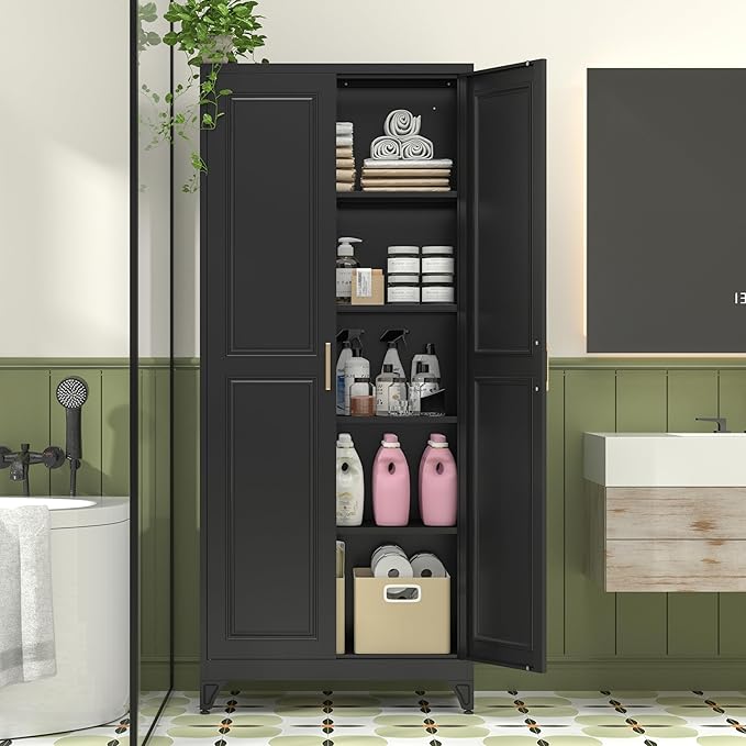 Kitchen Pantry Cabinet, 4 Standing Feet, Cupboard - Image 9