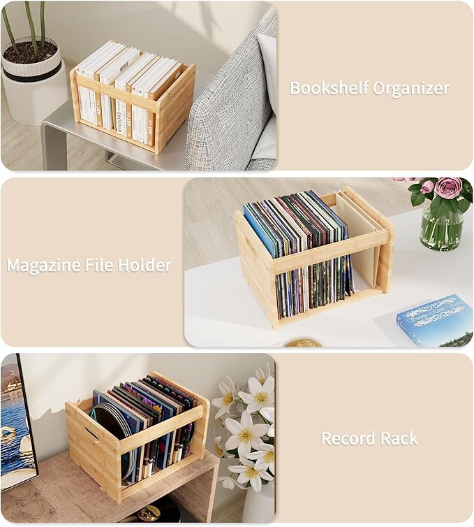 Bamboo Hanging File Organizer, Office Desk File Organizer - Image 6