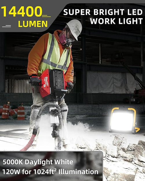 14400LM LED Work Light, 120W Flood Light - Image 2