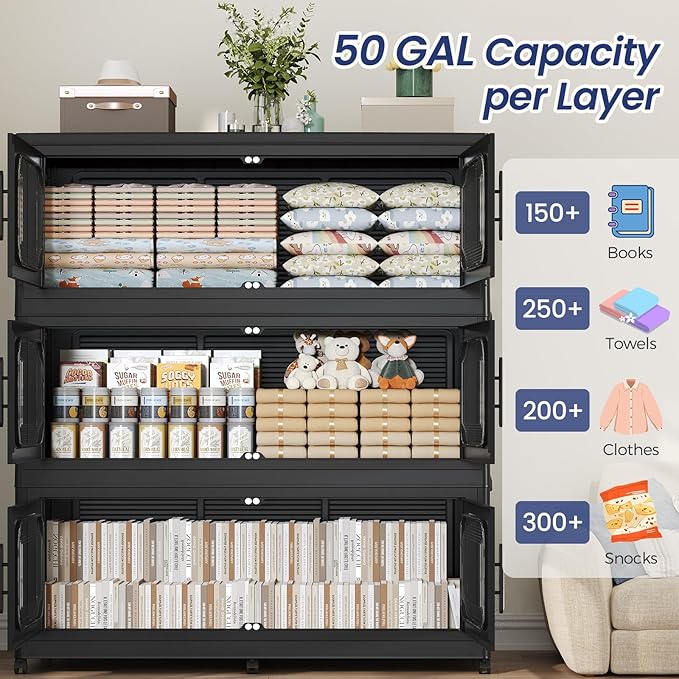 600QT Large Stackable Storage Bins - Image 3