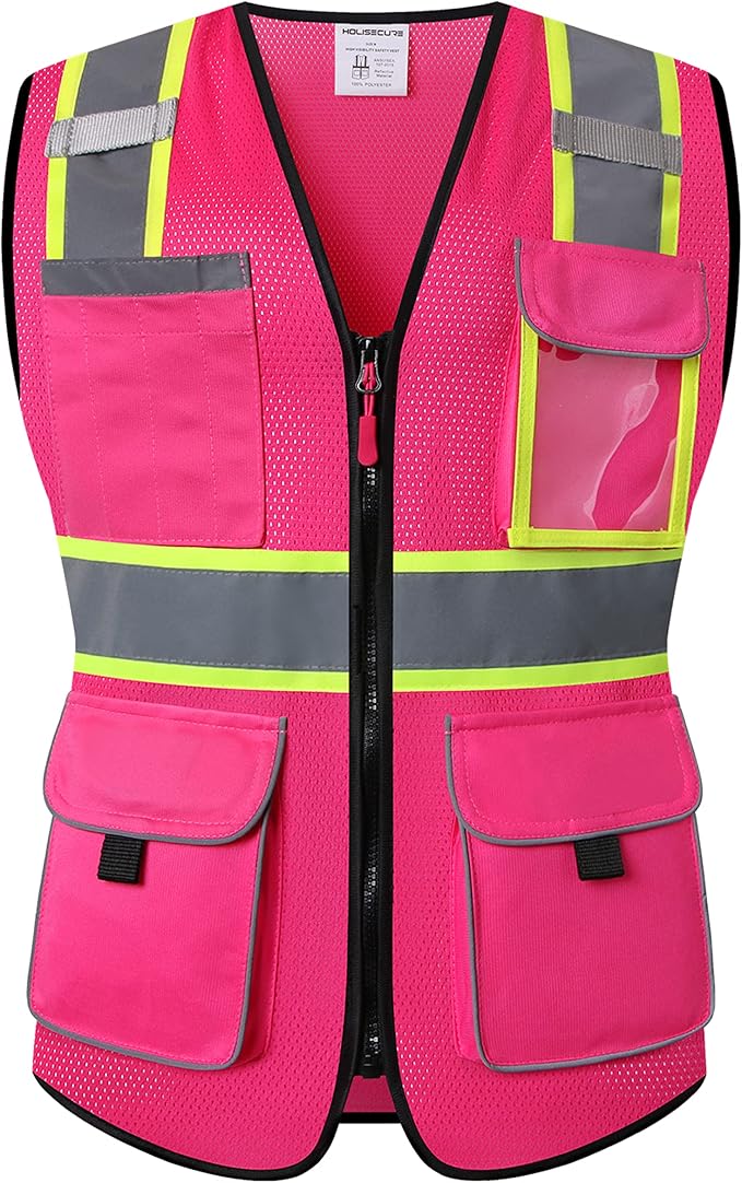 Safety Vest for women, Hi vis Reflective Lady Work vest - Image 2