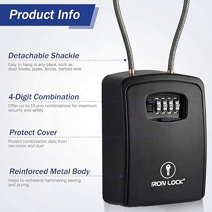 Iron Lock® Key Lock Box Portable - Image 5