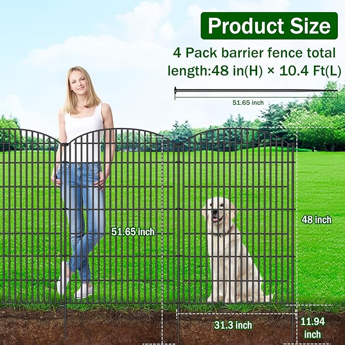 No Dig Decorative Garden Fence 4 Panels - Image 2