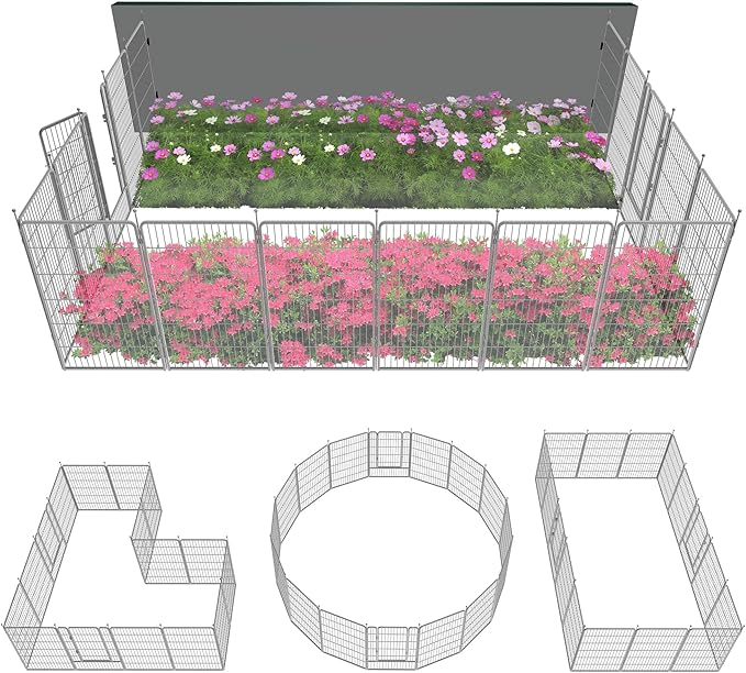 FXW Garden Fence Outdoor for The Yard – 45in x 36.4ft Heavy Duty Metal Animal by FXW