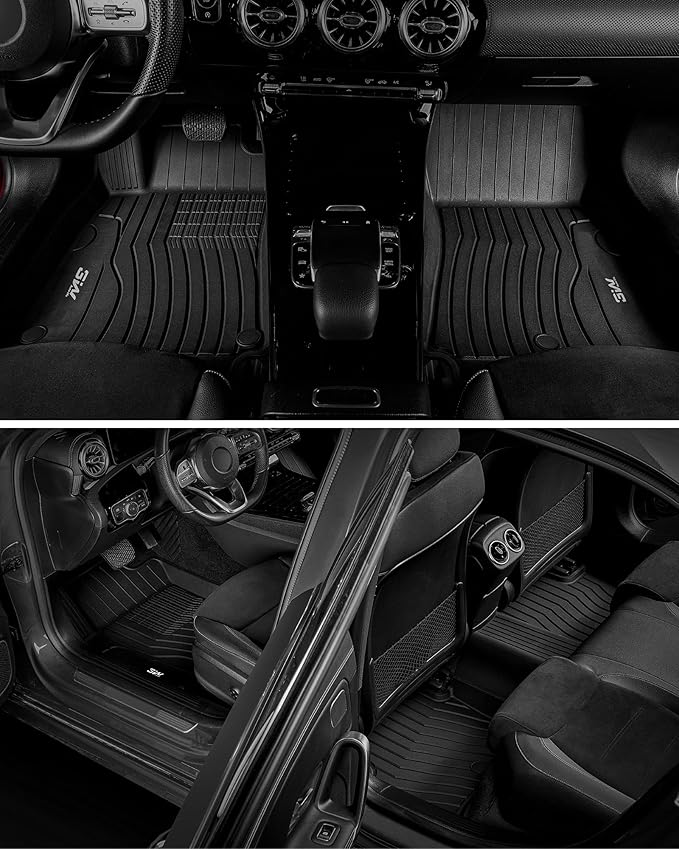 3W Floor Mats & Cargo Liner for Benz GLE 2020-2026, TPE All Weather Custom Fit - Image 2