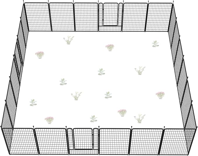 FXW Garden Fence Outdoor for The Yard – 50in x 62.6ft Heavy Duty Metal Animal by FXW