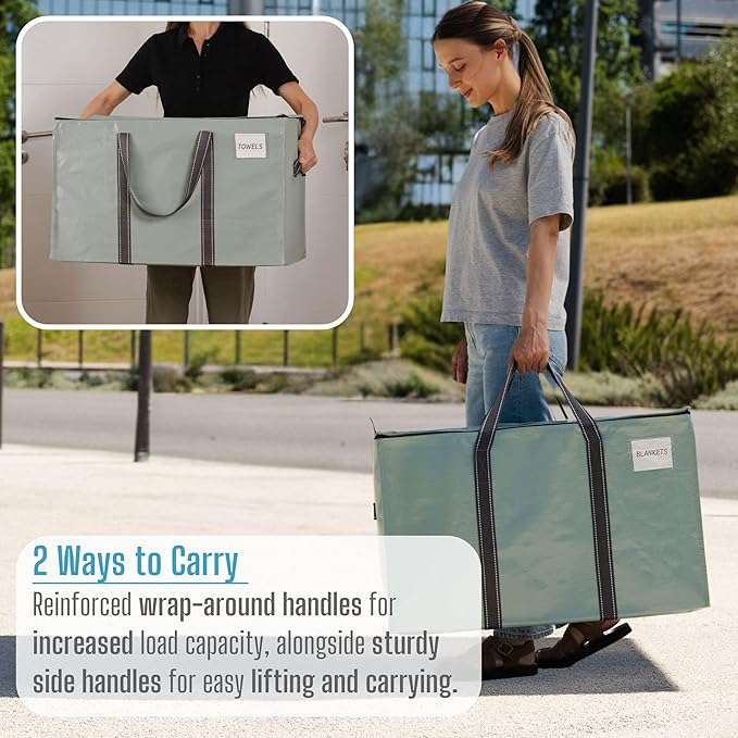 VENO 6 Pack Moving Bags and Large Christmas Storage Bins - Image 7