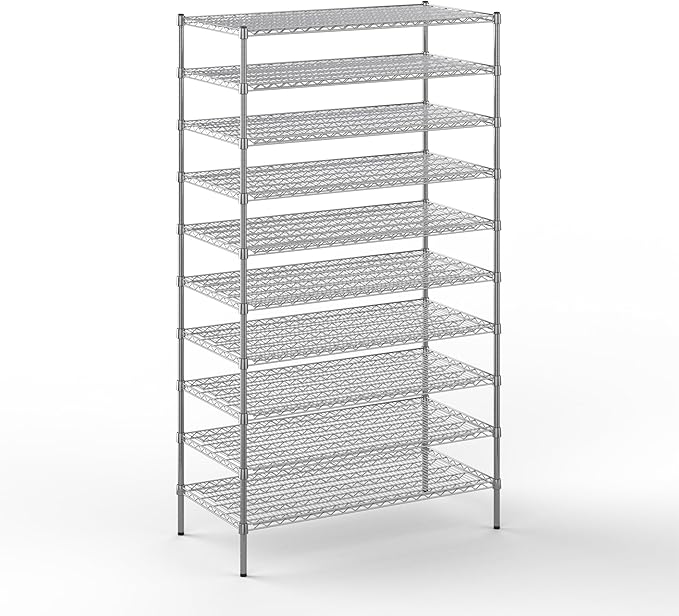 24" Deep x 48" Wide x 86" Height Wire Shelving Kit | 10-Tier | NSF Commercial by Regal+Altair