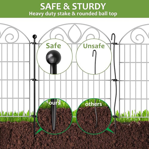10 Panels No Dig Tall Garden Fence - Image 2