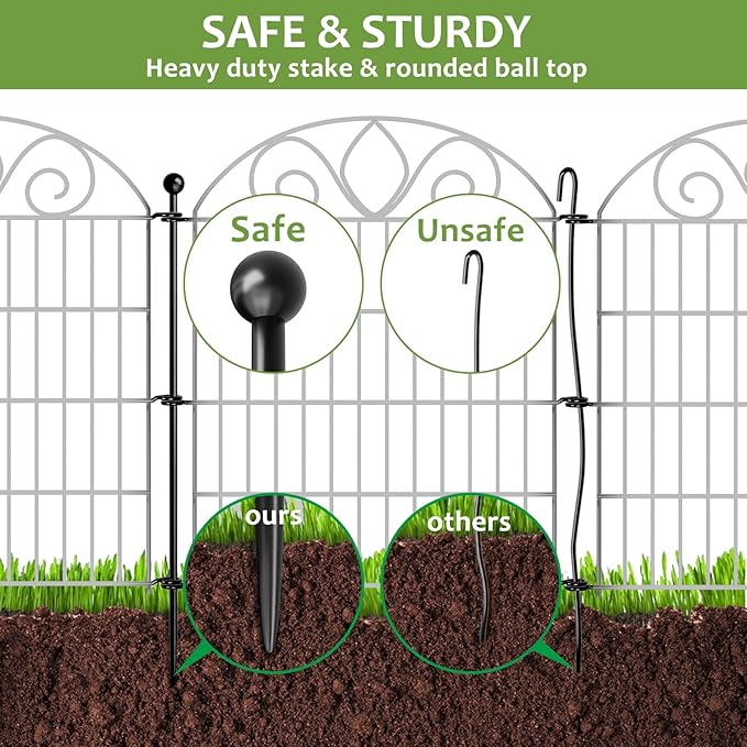 5 Panels No Dig Decorative Garden Fence - Image 2