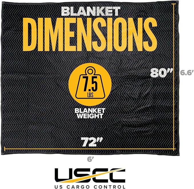 US Cargo Control 95 lb/Dozen, Machine Washable 80"x72" Large Heavy Duty Moving - Image 2