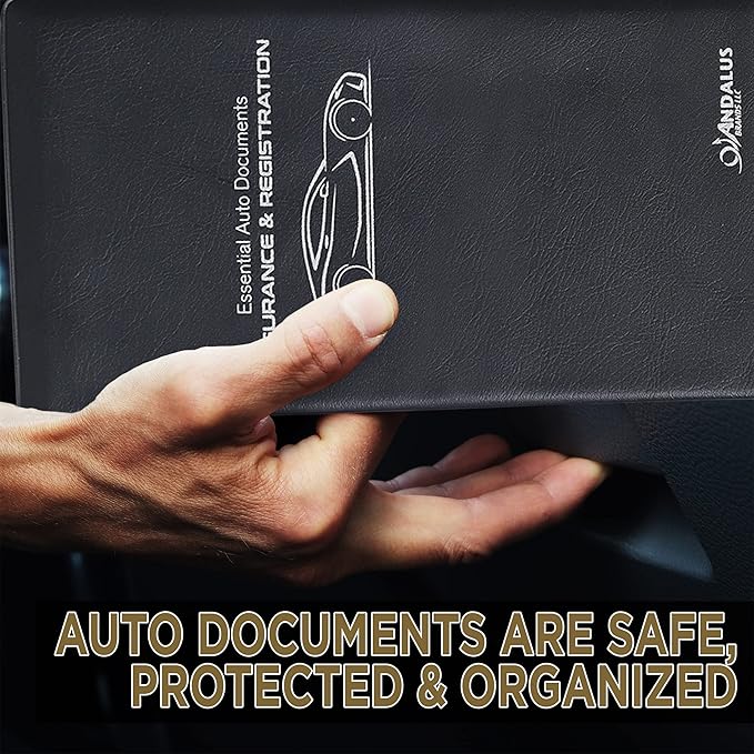 Andalus Auto Registration & Insurance Card Holder Pack of 2, Waterproof - Image 5