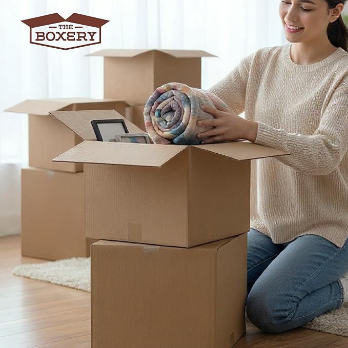 The Boxery Cube 15 x 15 x 15-inch Corrugated Cardboard Boxes, Small | Pack of 25 - Image 4