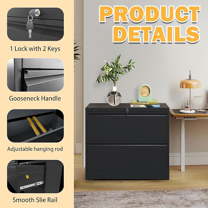 2 Drawer Lateral File Cabinet - Image 4