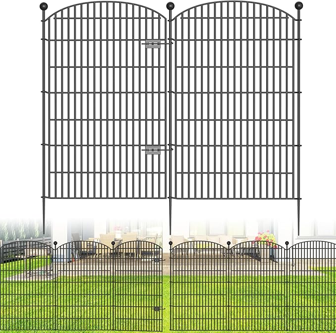 No Dig Decorative Garden Fence 4 Panels by Bilibompa