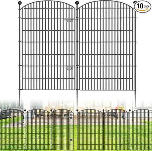 10 Panels No Dig Decorative Garden Fence - 48 in x 26 ft by Bilibompa