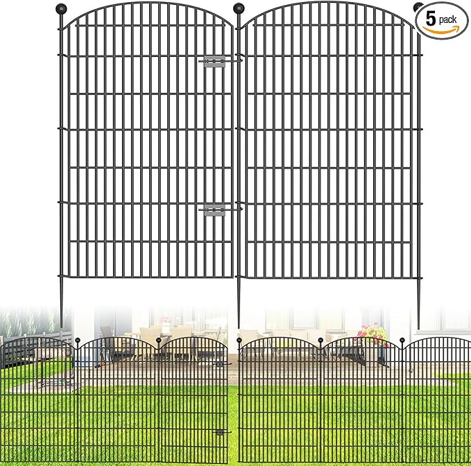 No Dig Decorative Garden Fence 5 Panels by Bilibompa
