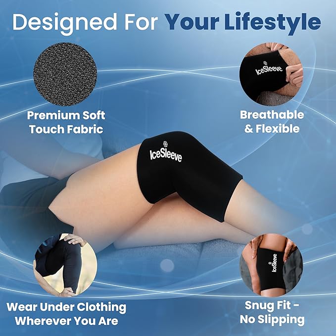 IceSleeve Elbow & Knee Ice Pack Wrap, Reusable Ice Sleeve - Image 6