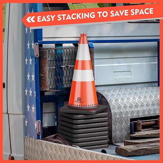 RoadHero 12 Pack Traffic Safety Cones 28 Inch, PVC Cone - Image 8