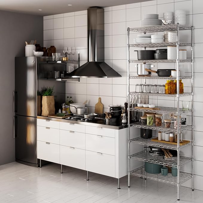 18" Deep x 30" Wide x 86" Height Wire Shelving Kit | 10-Tier | NSF Commercial - Image 2