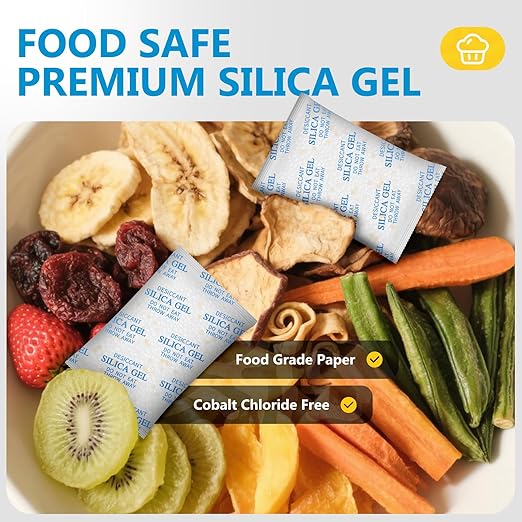 Moisture Absorbers – 100 Gram 16 Packs Silica Gel Packets Food Grade Silica - Image 3