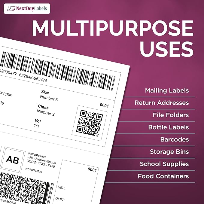 NextDayLabels – 8-1/2" x 5-1/2" Rectangular Sticker Labels - Image 4