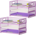 Marbrasse 3 Tier Paper Organizer Letter Tray, Mesh File Organizer by Marbrasse