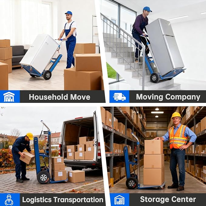 Electric Stair Climbing Dolly, 1250W Electric Stair Climbing Hand Truck - Image 7