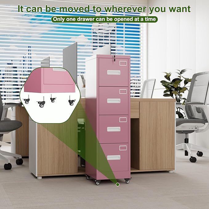 Aobabo File Cabinet 4 Drawer - Image 8
