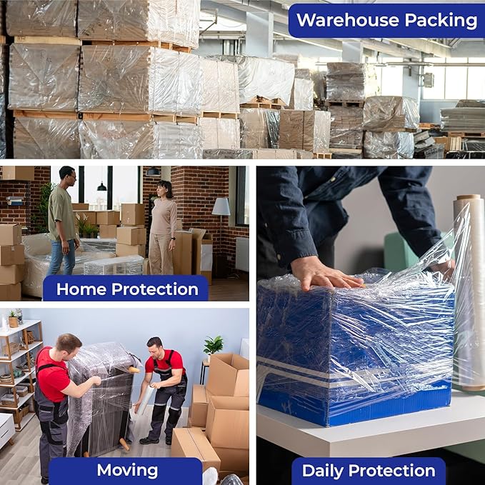 Rosmonde 128 Pack Bulk Plastic Wrap, 80 Gauge Thick Pallet Wrap - Image 9