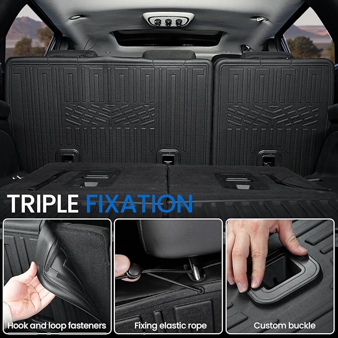 Kick Mats Backrest Mats for 2016-2025 2026 Dodge Durango 7 Seats Bench Seat Car - Image 2
