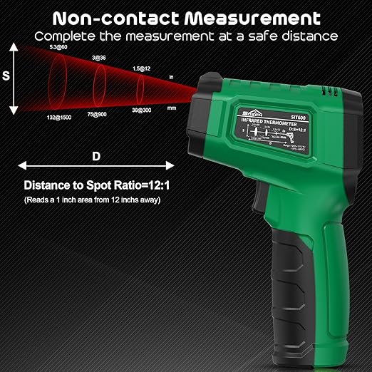 Infrared Thermometer Gun, SQECH Laser Thermometer Gun -58℉～1112℉, Non-Contact - Image 6