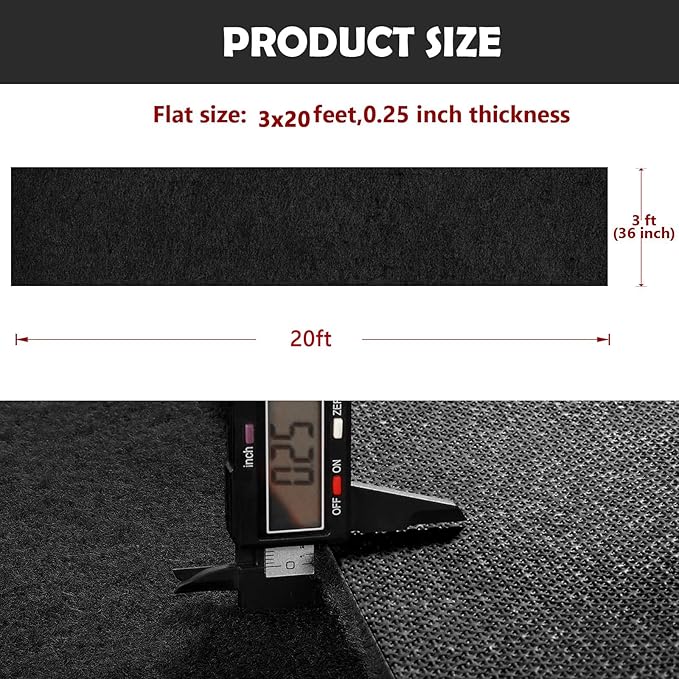 450 GSM Extra Thick Waterproof Black Carpet Runner - Image 3