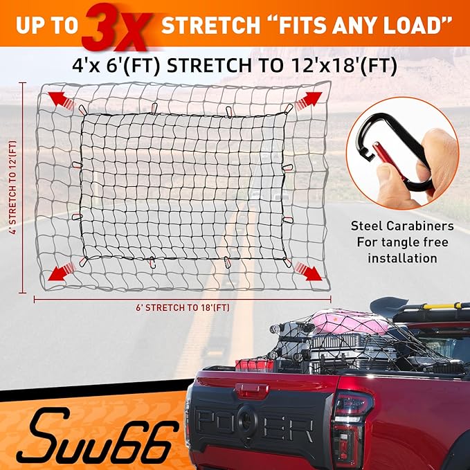 Heavy Duty Cargo Net for Pickup Truck Bed - Image 2