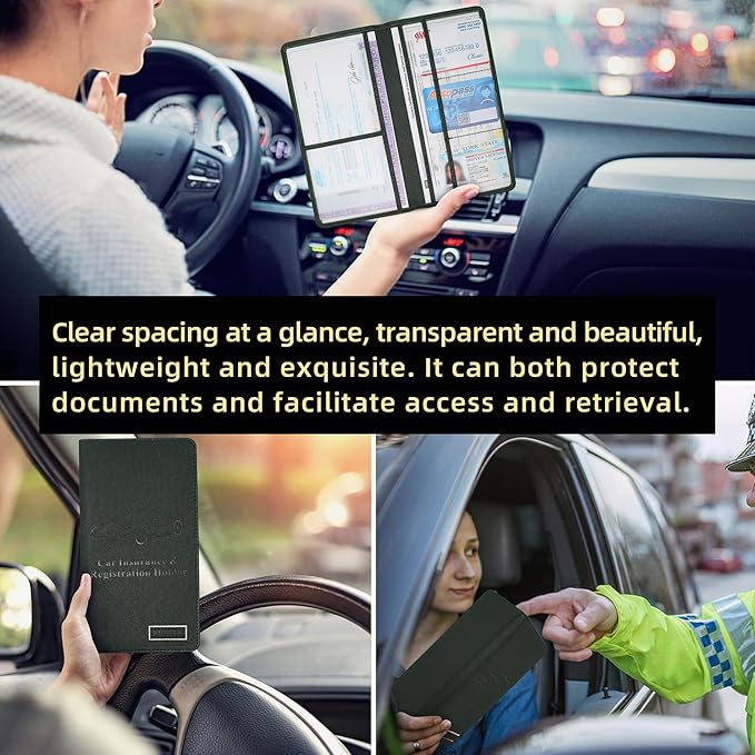 Car Registration and Insurance Holder Glove Box Folder-Premium Car Folder - Image 7