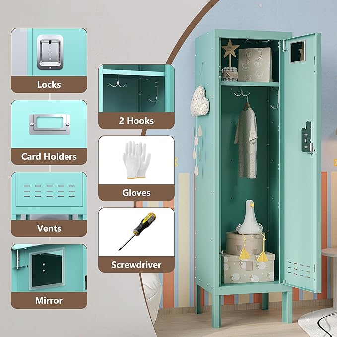 Metal Kids Locker, Metal Cabinet Storage Lockers, Lockable - Image 5