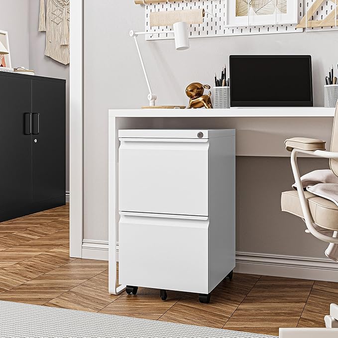 2 Drawer Mobile File Cabinet - Image 2