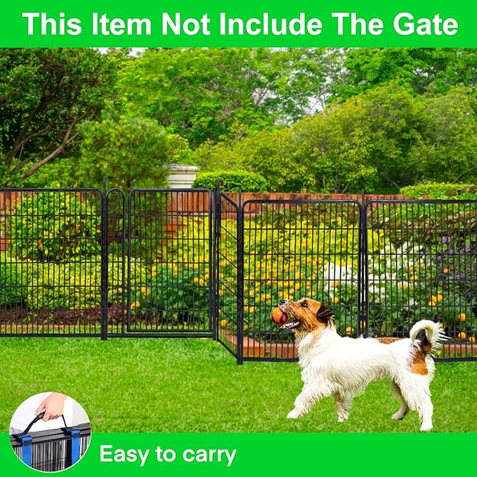 Tall Garden Fence Without Gate, 54 in Dog Fences - Image 5