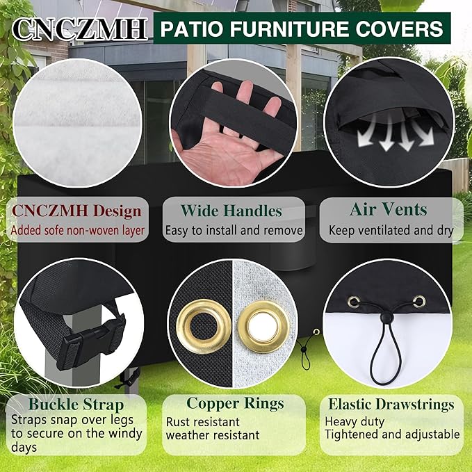 Heavy Duty Patio Furniture Covers Waterproof, Outdoor Table Cover, Sectional - Image 4