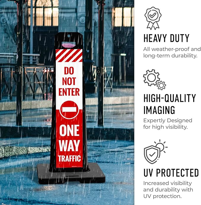Do Not Enter One Way Traffic Vertical Panel Sign Kit, Double Sided 3M Engineer - Image 6